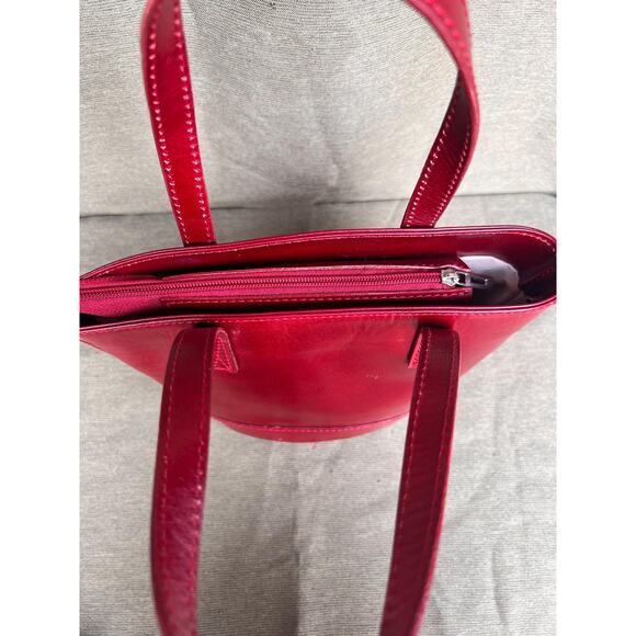 Vintage Vera Pelle Red Leather Handbag – Made in Italy - Picture 10 of 10